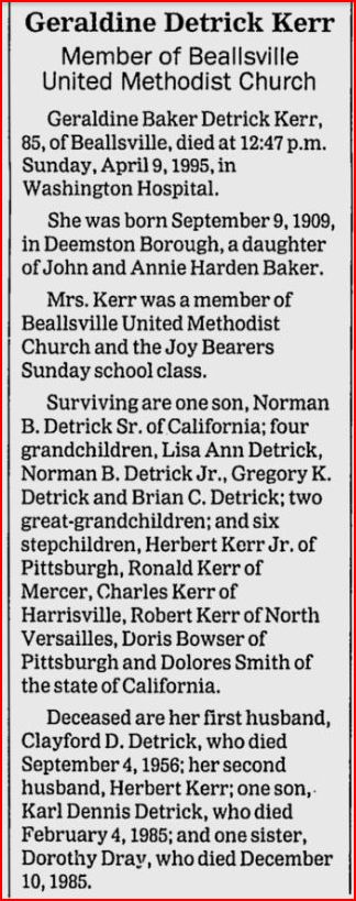 Gerldine Detrick Kerr